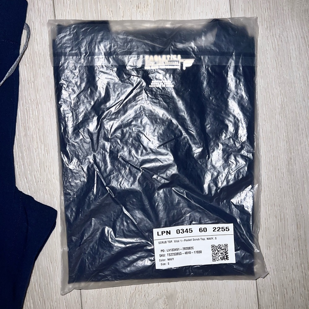 Fabletics Navy Scrub Top